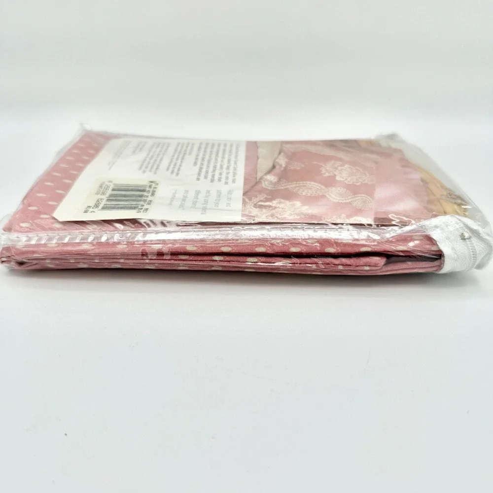 Martha Stewart Std Sham 2000 Pink Rose Dot Floral Vintage Cottagecore Bedding